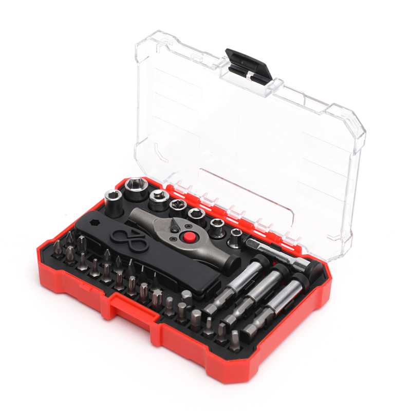 38 Pcs Multifunctional Spiral Ratchet Screwdriver Set with Socket Bit